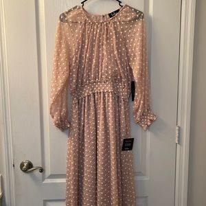 Blush quarter length dress
